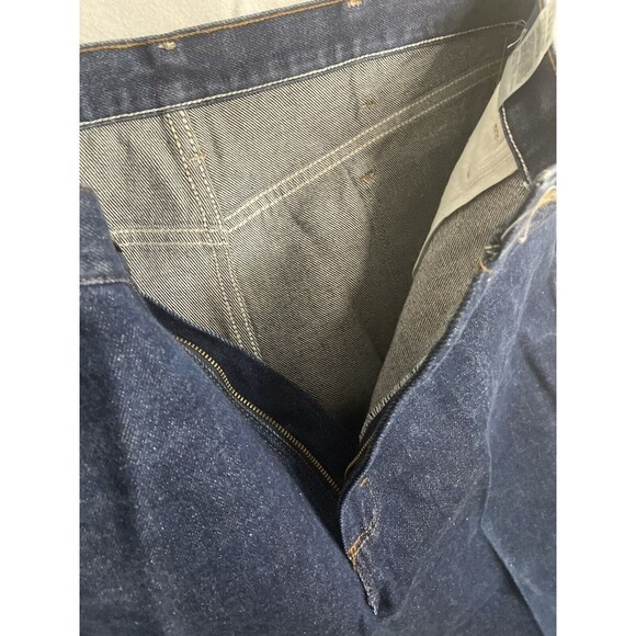Rustler #87624NV Size 40x30, Cotton Denim 5-Pocket Styling Flat Front BLUE JEANS - Picture 3 of 8